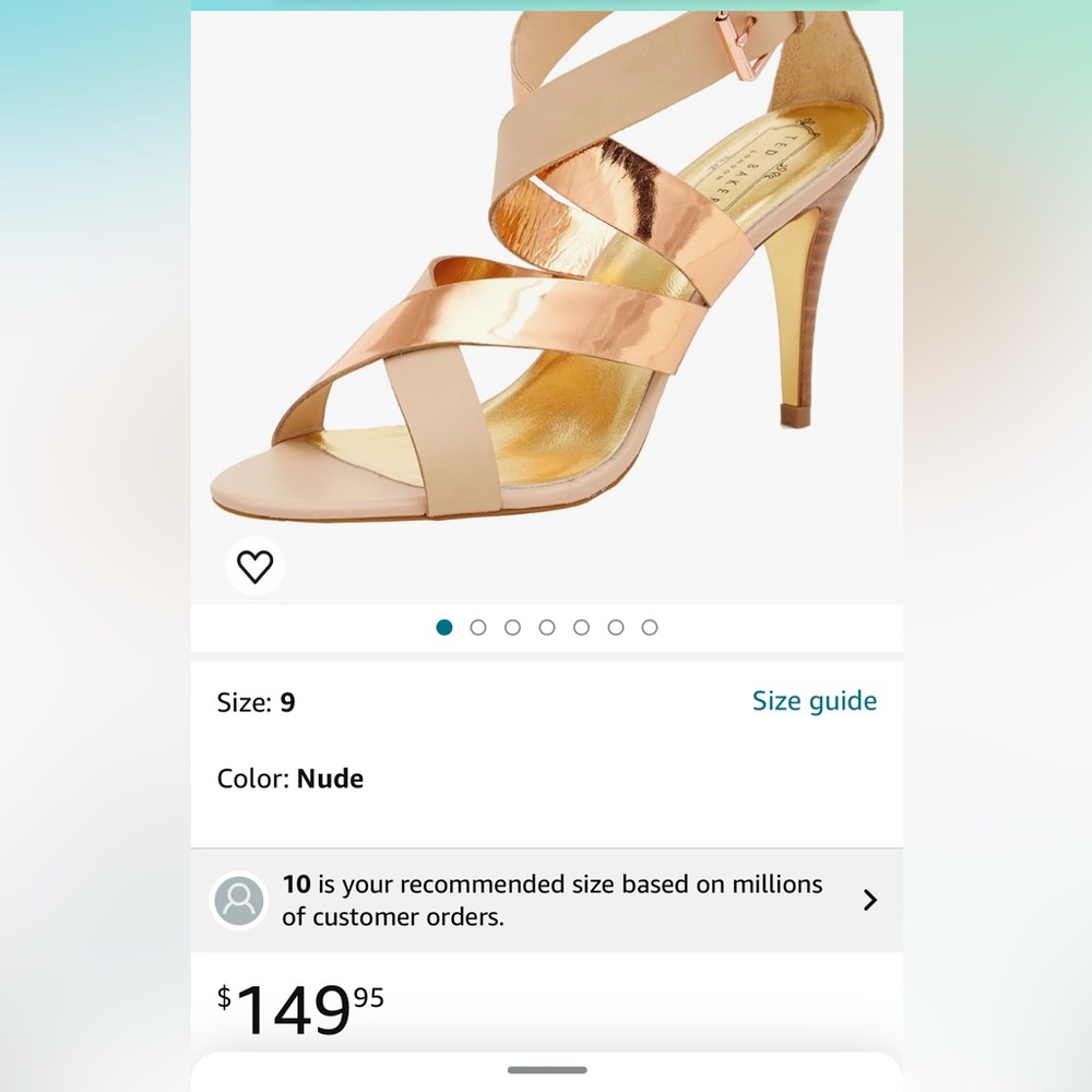 Ted Baker Adilina strappy heel, size EU 39/ US 8